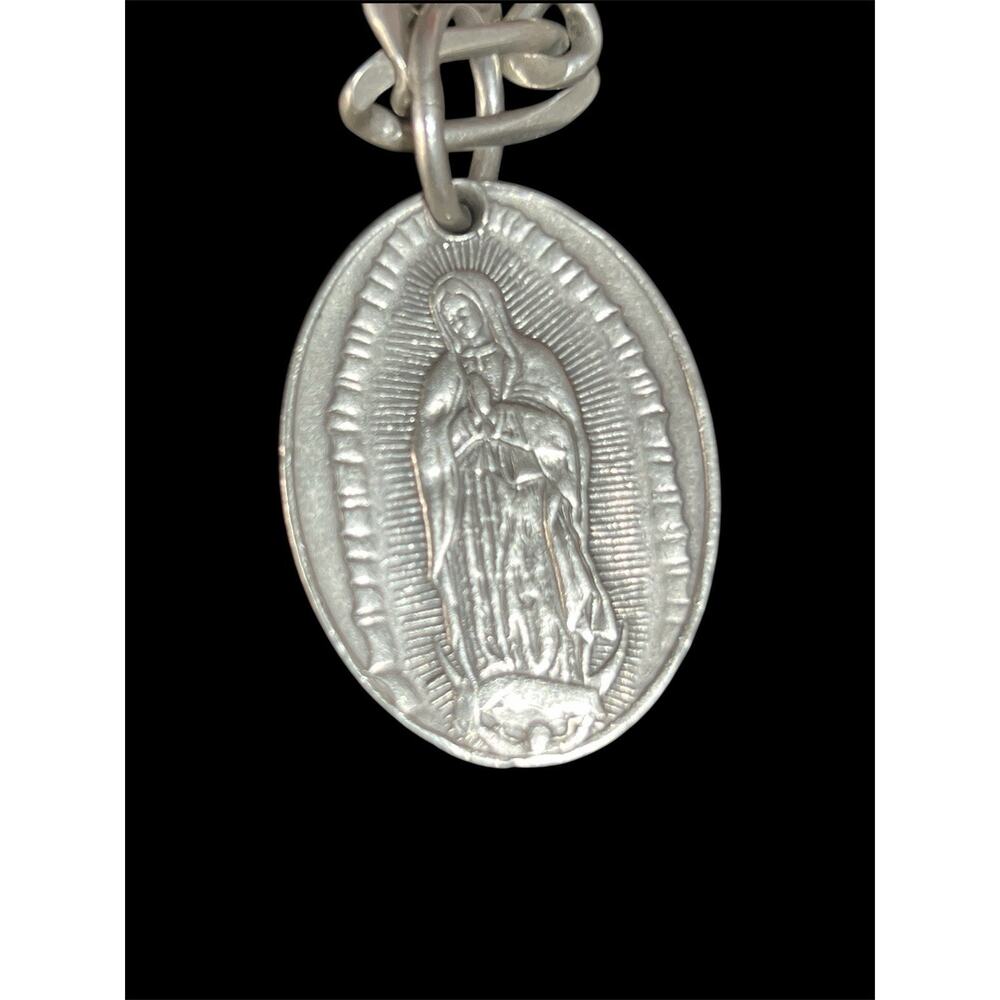 925 Sterling Silver Virgin Mary 25 In Necklace 76 G - Picture 4 of 6